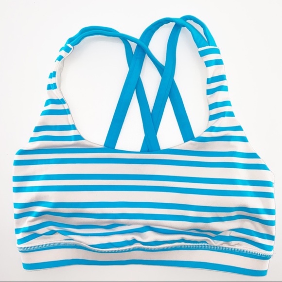 lululemon athletica Other - Lululemon Energy Bra Twin Stripe Spry Blue